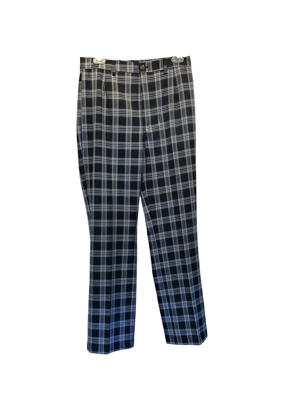 Reformation Black & White Plaid Pants